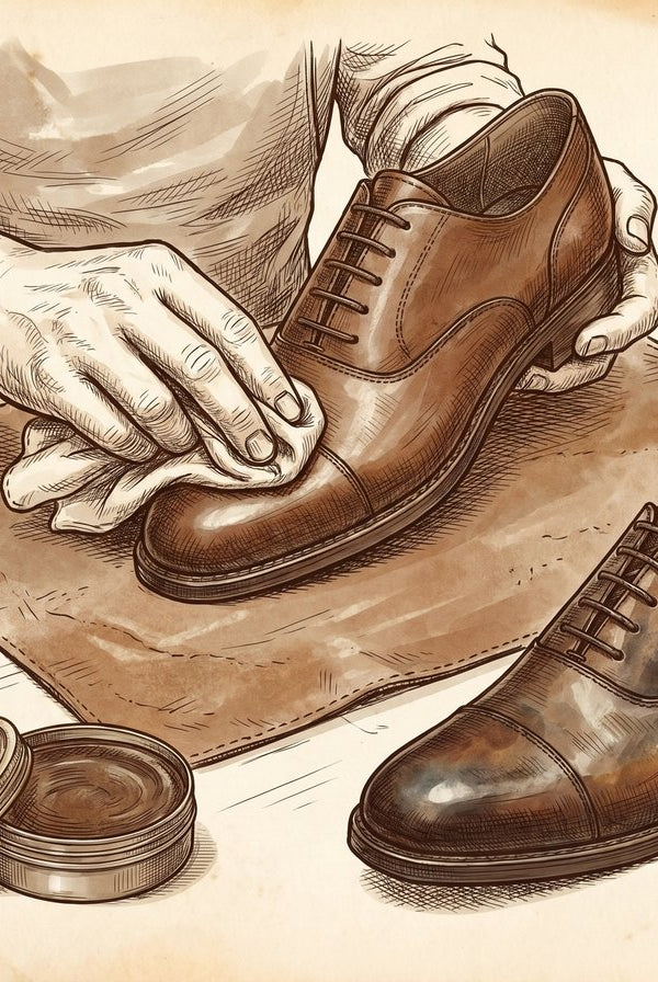 burnished antiqued leather