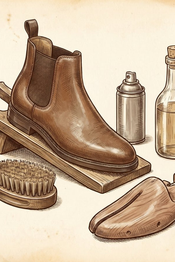 Vintage pen-and-ink Chelsea boot