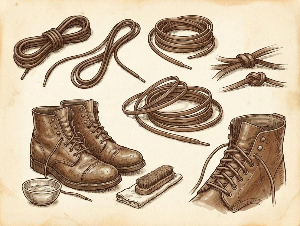 Illustration for Leather Shoe Laces: The Correct Method for Cleaning, Replacing, and Choosing the Right Weight