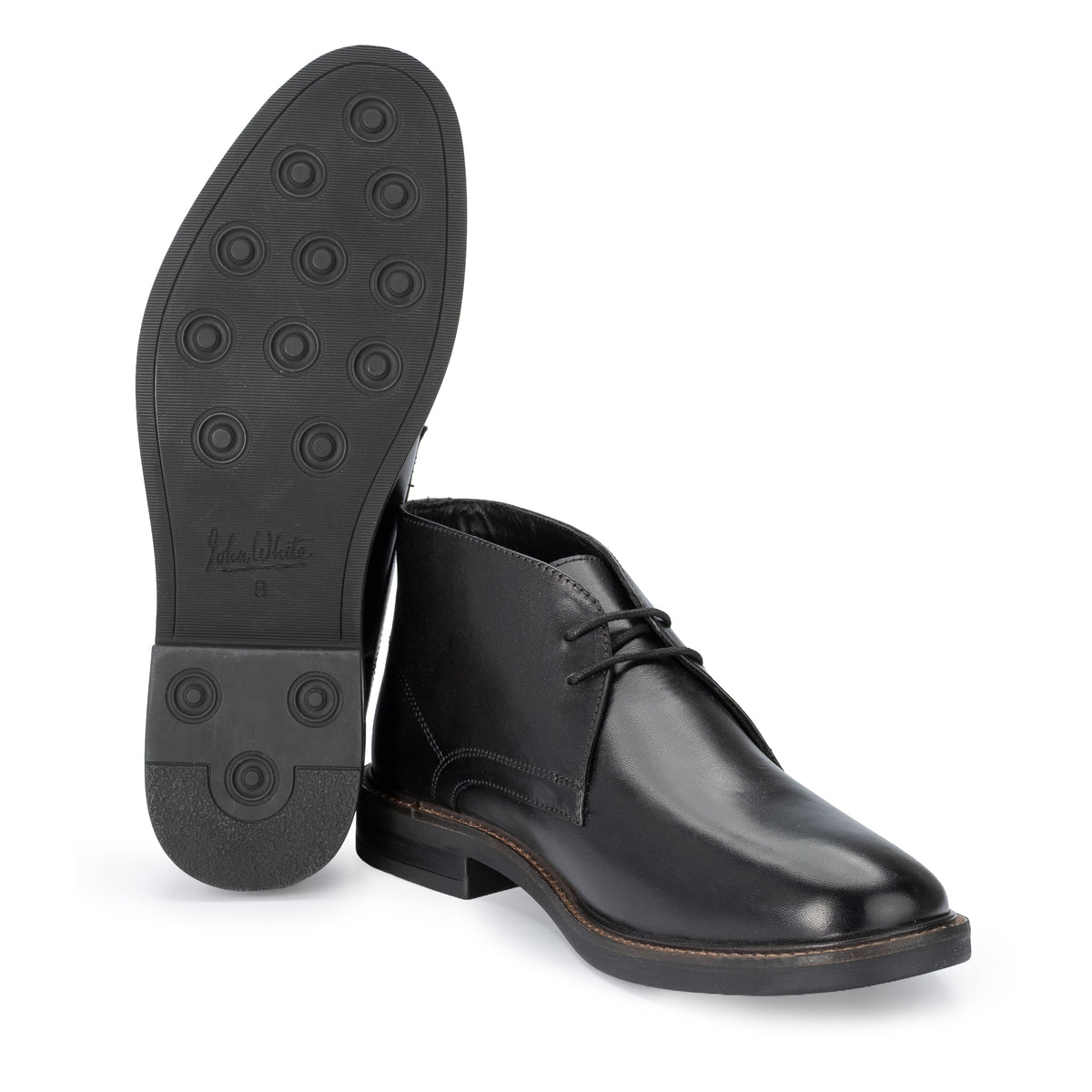 Oban Chukka Boot in Black, the studded rubber sole