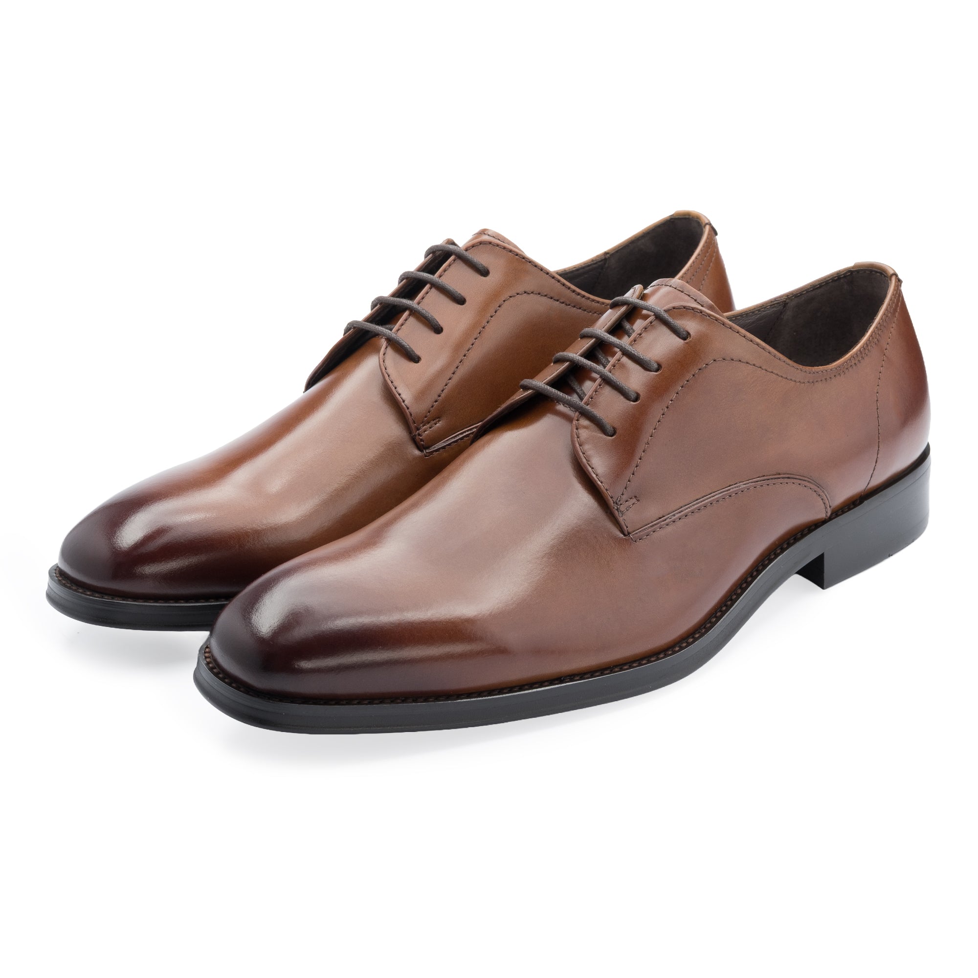 Wilms Tan Derby Shoes (Imperfect)