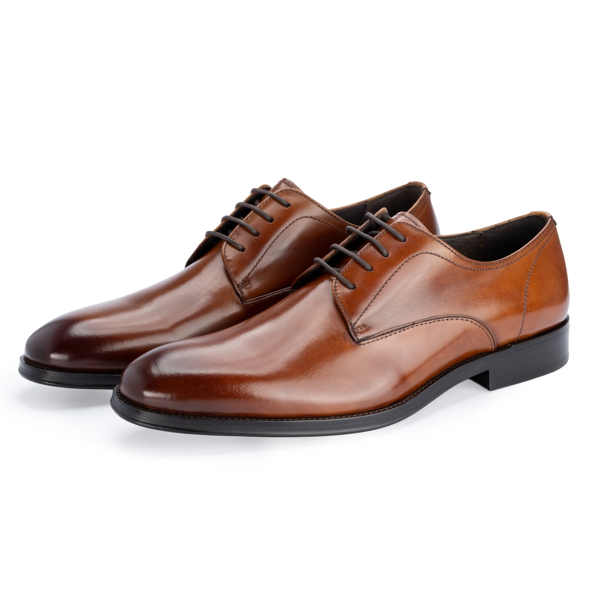 Wilms Tan Derby Shoes (Imperfect)