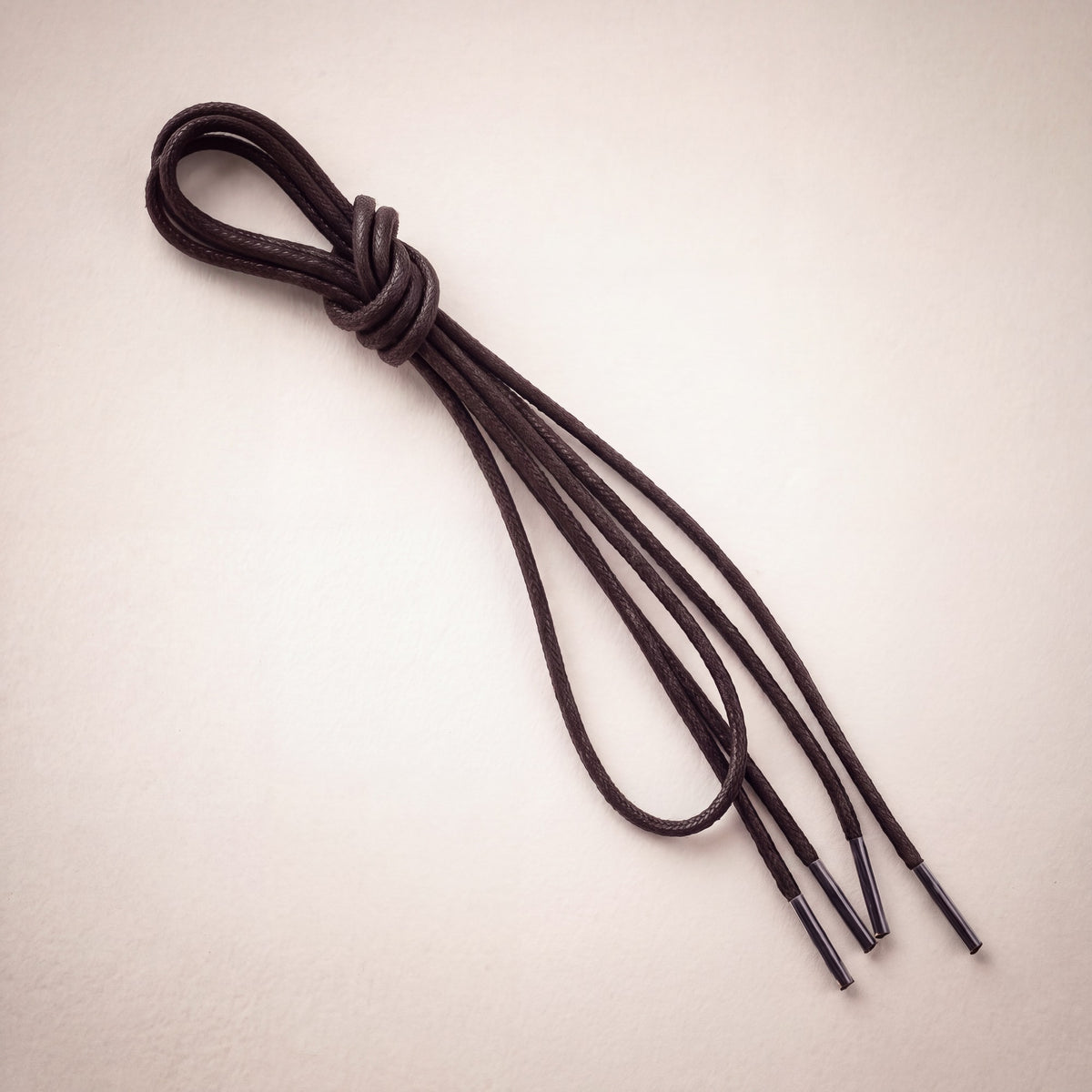 John White waxed formal shoe laces, 90cm, Dark Brown