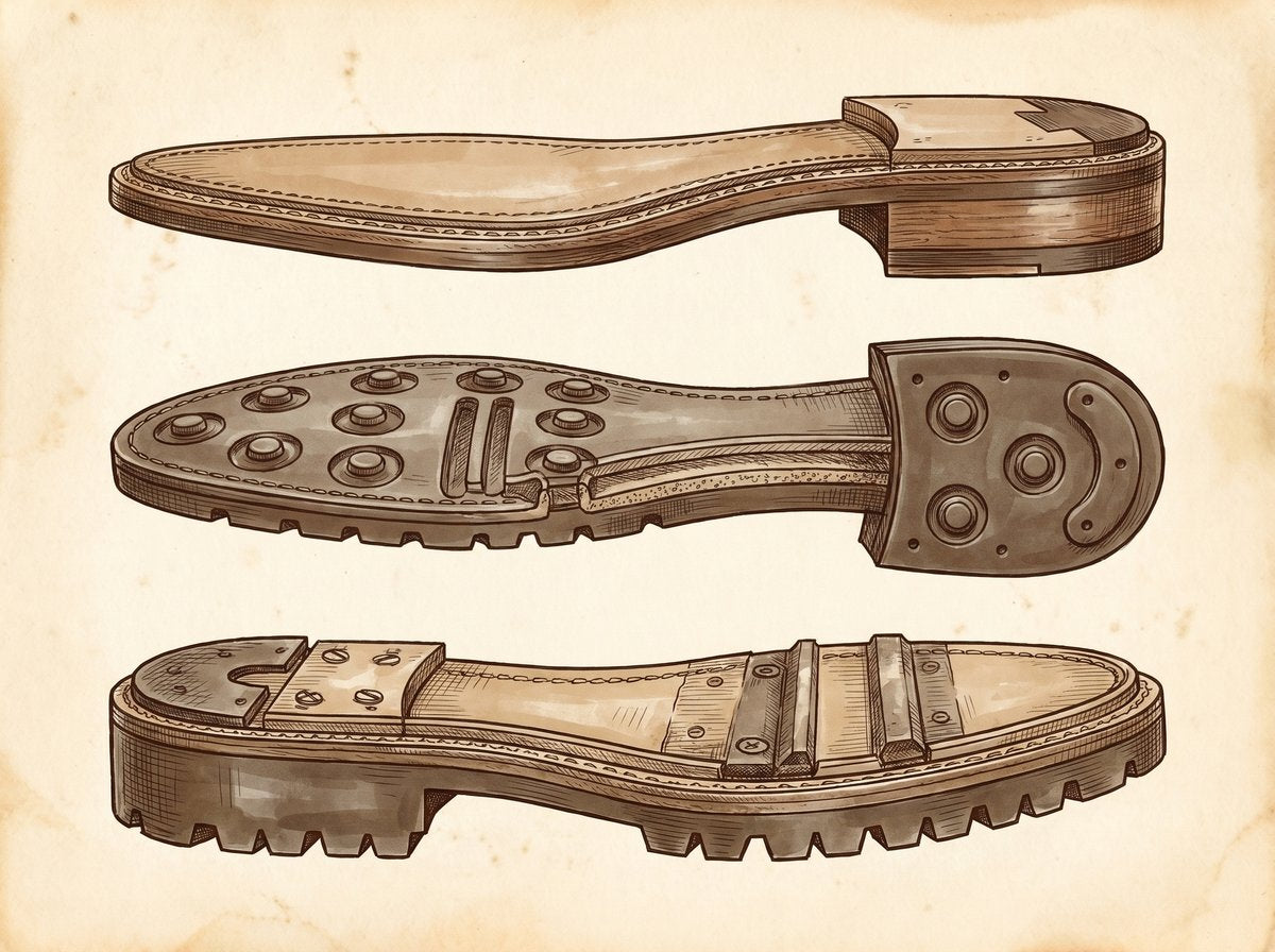 Dainite vs Commando vs Leather Soles | John White Shoes