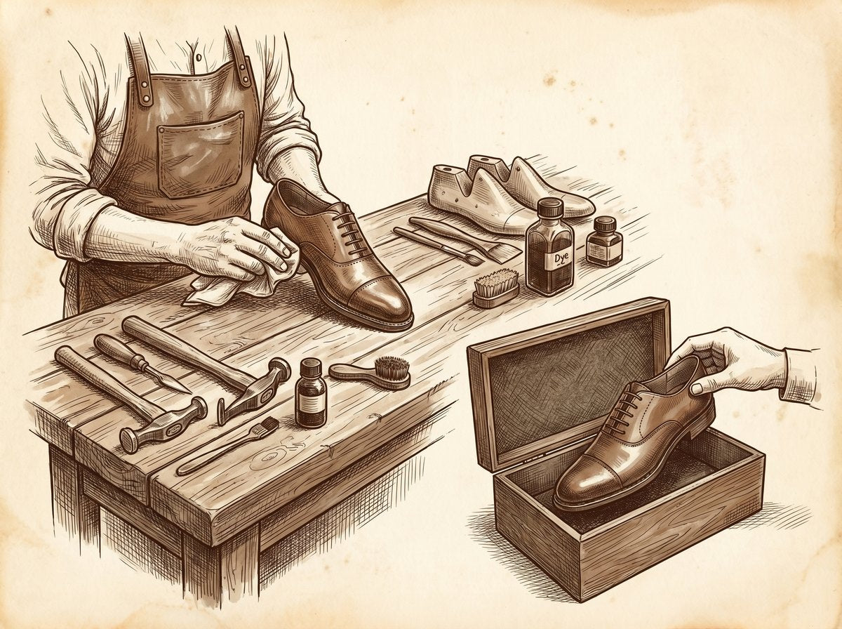 From Bench to Box: The Traditional Process of Finishing a Leather Shoe