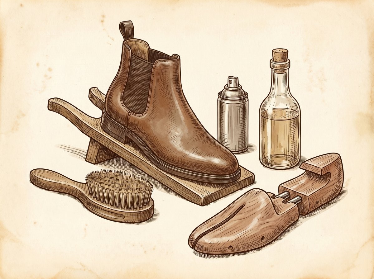 Vintage pen-and-ink Chelsea boot