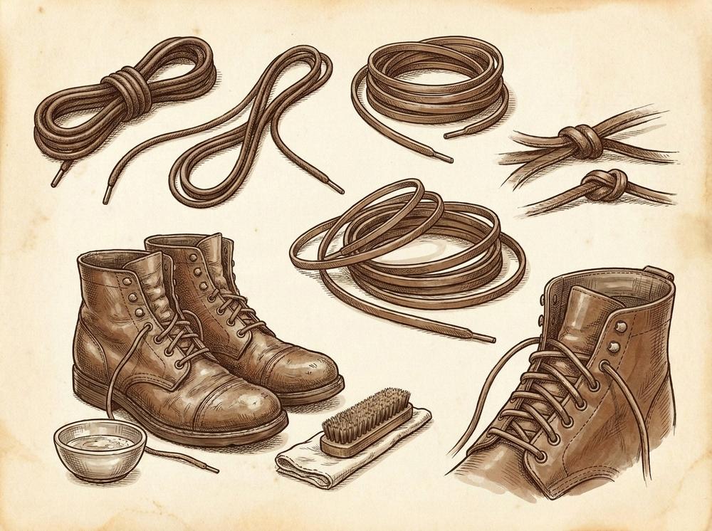 Illustration for Leather Shoe Laces: The Correct Method for Cleaning, Replacing, and Choosing the Right Weight