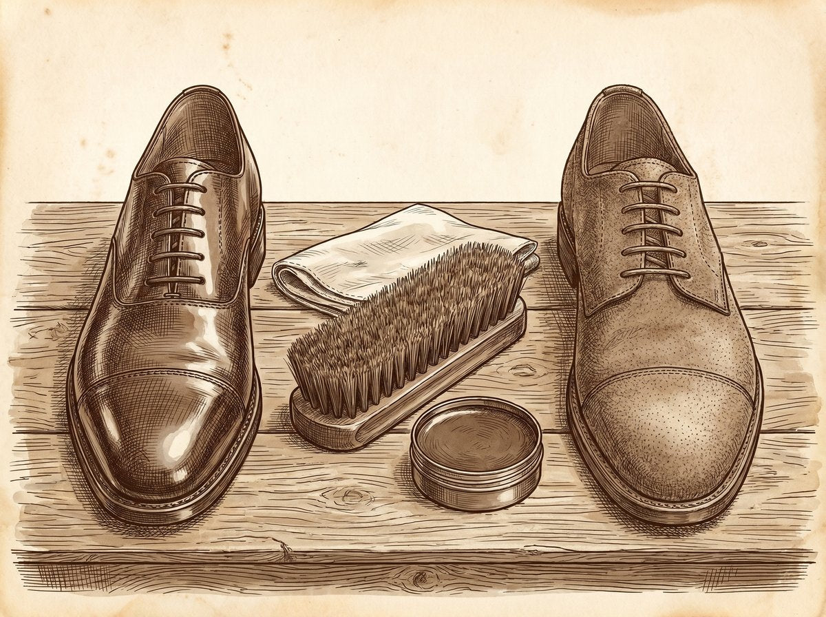 Leather and suede men's leather shoe uppers compared
