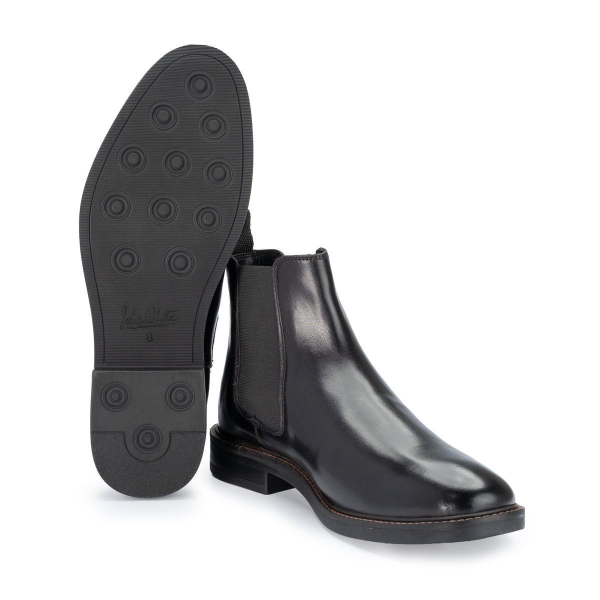 Bale Chelsea Boot in Black, the studded rubber sole