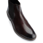 Bale Chelsea Boot in Brown, close detail of the toe and upper