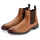 Bale Chelsea Boot in Tan, the pair shown from the front at three-quarter angle