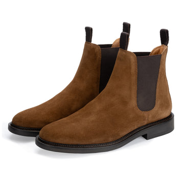 Hill Chelsea Suede Boot in Cognac Suede