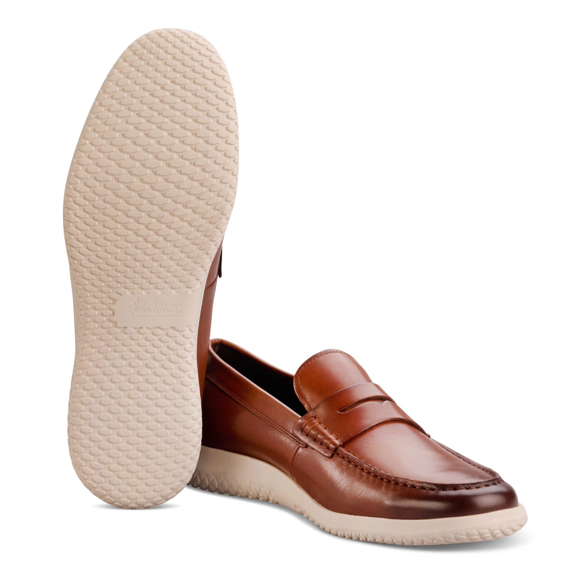 Tan penny loafers outlet