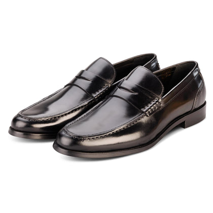 Downey Penny Loafer in Black - Side View