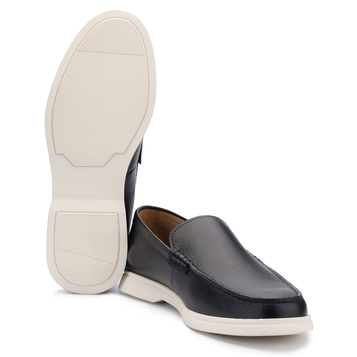 John White Finch Mens Black Shoes