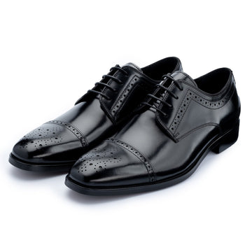 Lucan Semi-Brogues in Black