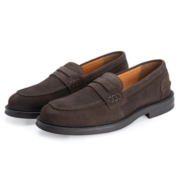 Portus Suede Loafer in Brown Suede