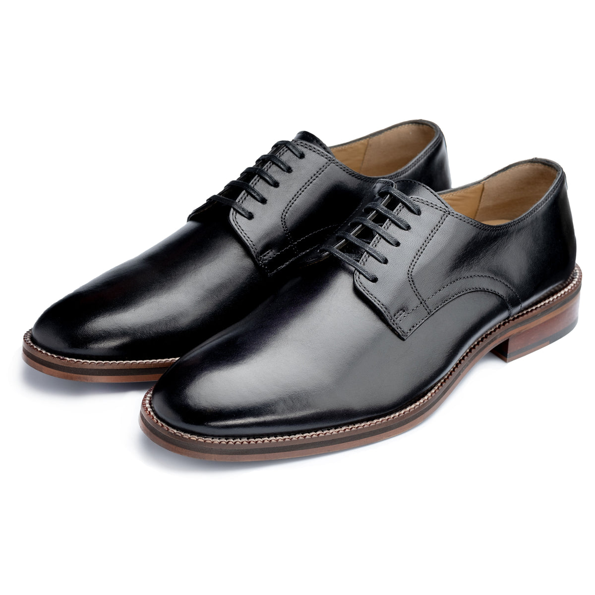 Woodcote Derby Black - Front View