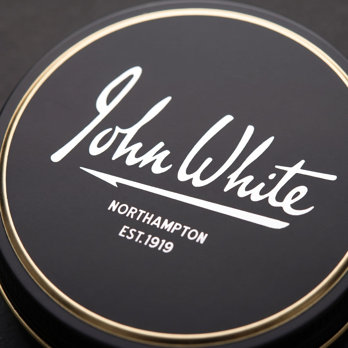 John White Premium Wax Polish, lid detail (all-groups)