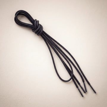 Waxed Formal Shoe Laces – 90cm in Black