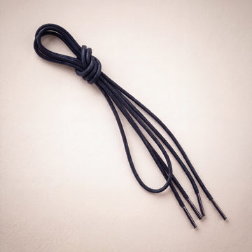 Waxed Formal Shoe Laces – 90cm in Navy